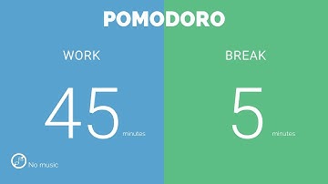 45 / 5  Pomodoro Timer || No music - Study for dreams - Deep focus - Study timer