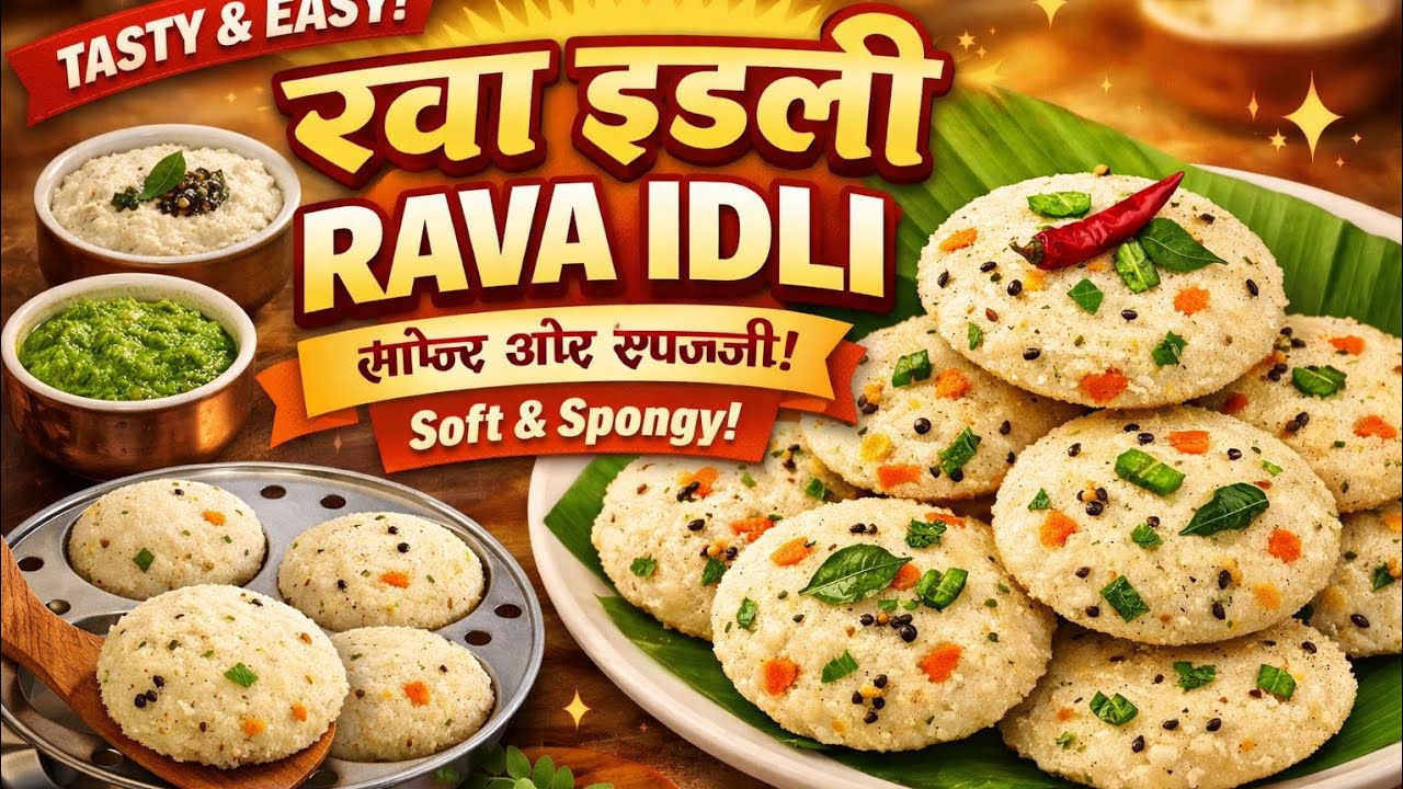 Eastern rava idli recipe//5 minut mein taiyar hone wali