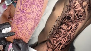 TATUAGEM MITOLOGIA GREGA POSÊIDON E MEDUSA - YouTube