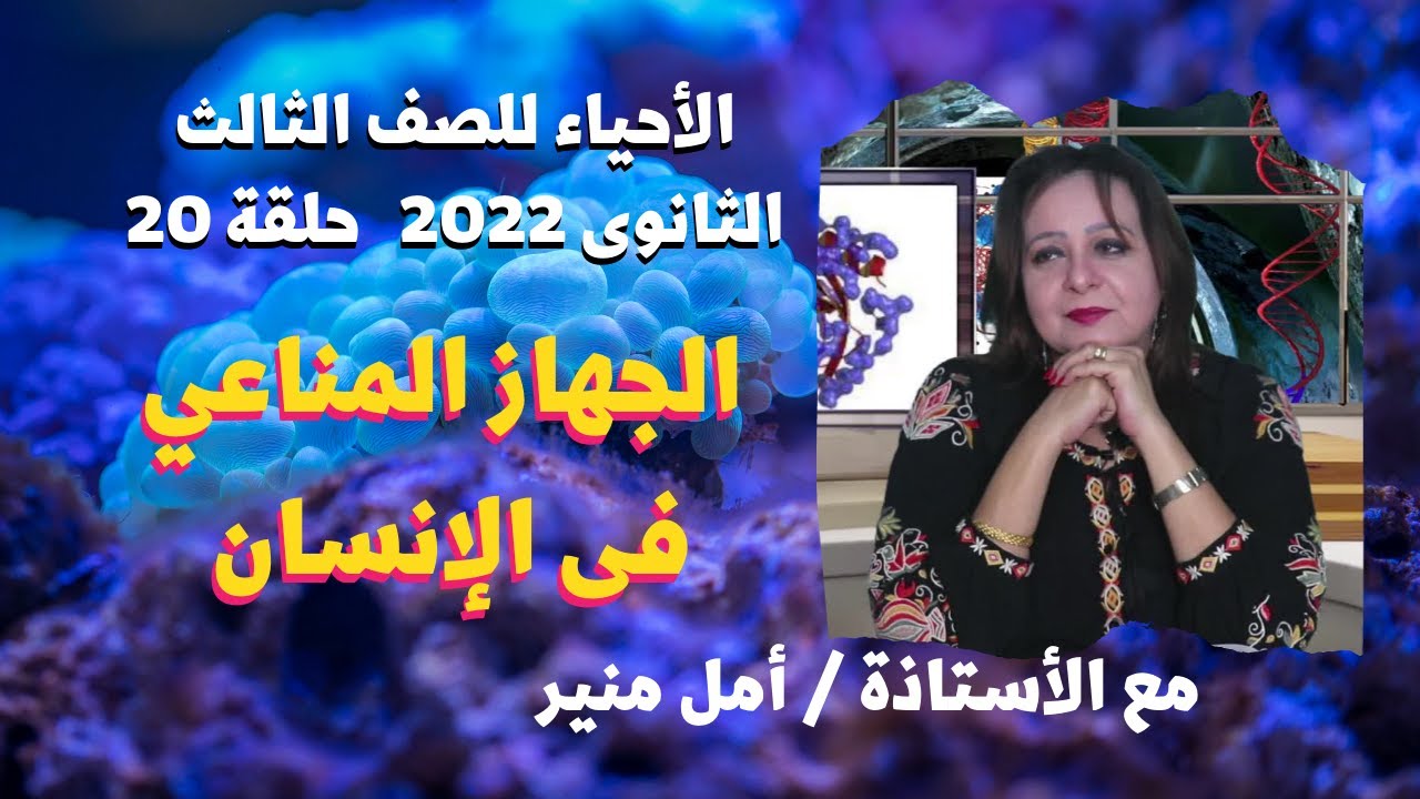 الأحياء للصف الثالث الثانوي  2022 { 20 } الجهاز المناعي فى الإنسان