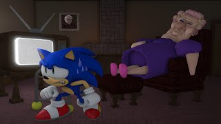 Sonic played the game: GRUMPY GRAN, funny moments | ROBLOX