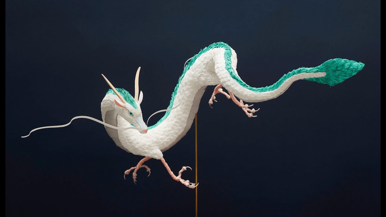[페이퍼아트]종이로 센과 치히로의 하쿠 용모습을 만들어보자. [Paperart] Make Haku  STUDIO GHIBLI Spirited Away with paper.