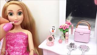 💜Barbie Rapunzel Elsa Frozen💜Princess dollhouse bedroom decor💜Doll clothes dresses fashion