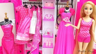 💜Barbie Rapunzel Elsa Frozen💜Princess dollhouse bedroom decor💜Doll clothes dresses fashion