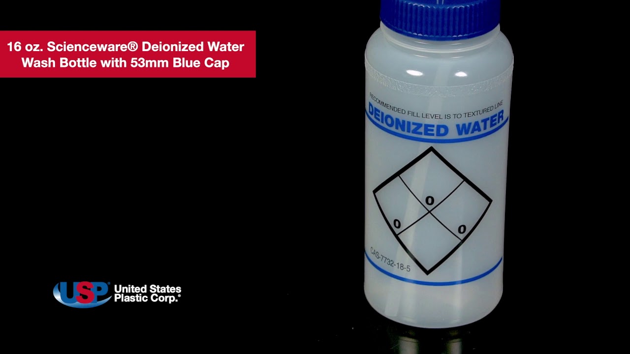 16 oz. Scienceware® Deionized Water Wash Bottle with 53mm Blue Cap U