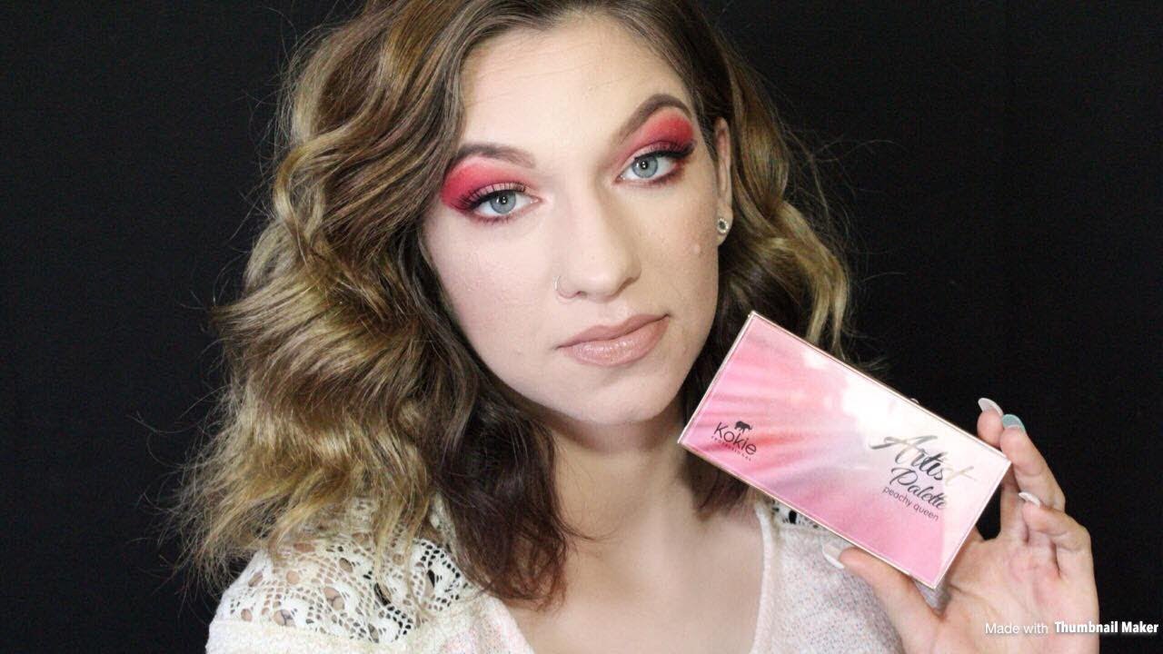 KOKIE COSMETICS PEACHY QUEEN ARTIST PALETTE! First Impressions + Review + Tutorial!