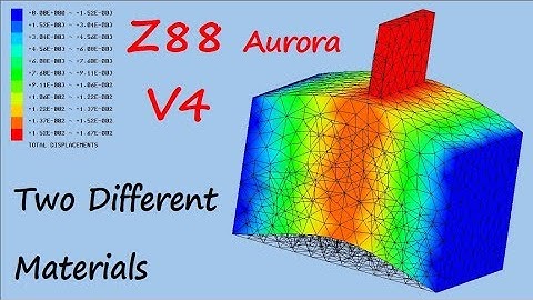 Z88 FEM Tutorial - Unterschiedliche Materialien in einer linear mechanischen Analyse