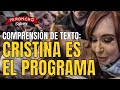 Comprensión de texto: Cristina es el programa.