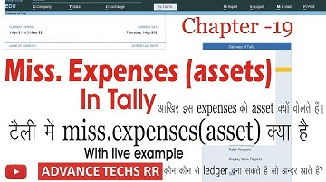 Miscellaneous expenses in tally || in hindi and english || tally prime ||