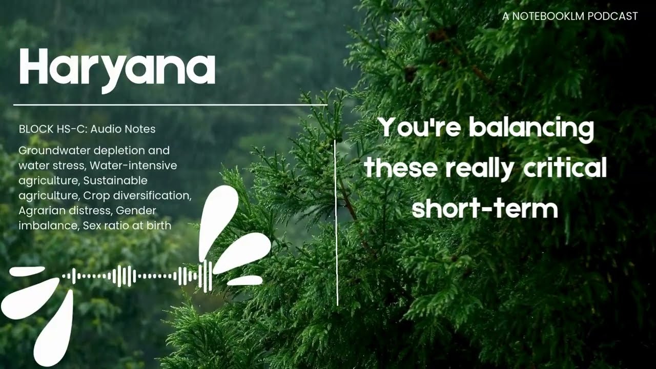 Haryana | Block C | Challenges | Water  | Monoculture | Sex Ratio |