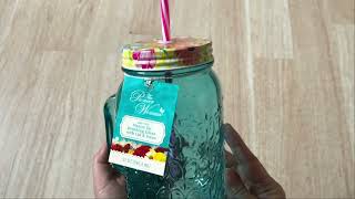 The Pioneer Woman 32oz Teal Mason Jar
