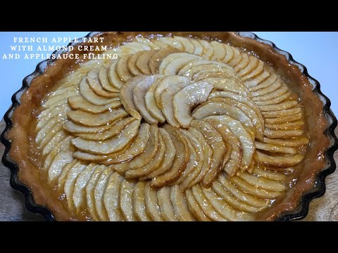 [Eng] APPLE PIE WITH ALMOND CREAM AND APPLESAUCE (TARTE AUX POMMES)😋