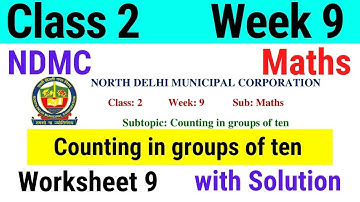 NDMC Class 2 Maths Week 9 Worksheet 9 (27/7/21) || worksheet 9 class 2nd maths worksheet Solution