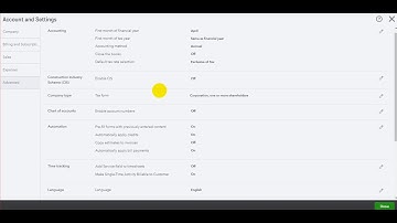 QuickBooks Online Tutorial - Part 3 - Advanced Settings & Other Defaults