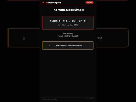 sigmoid  #activation #fuction #deeplearning #machinelearning #artificialintelligence #mlinterview