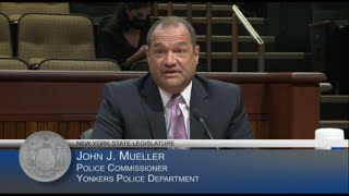 Police Commissioner John J. Mueller giving testimony to the New York State Assembly - Oct 14, 2021