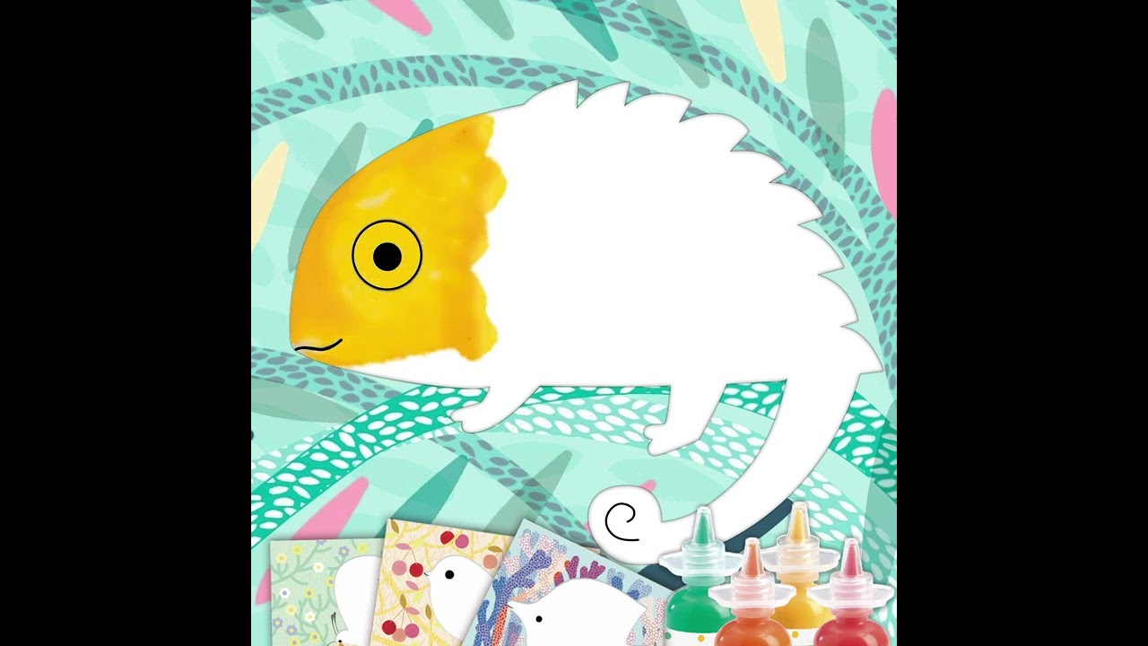 Joc creativ Bebe apasa si picteaza, Djeco