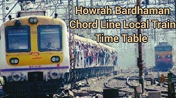 Howrah To Barddhaman Chord Line Local Train Timetable