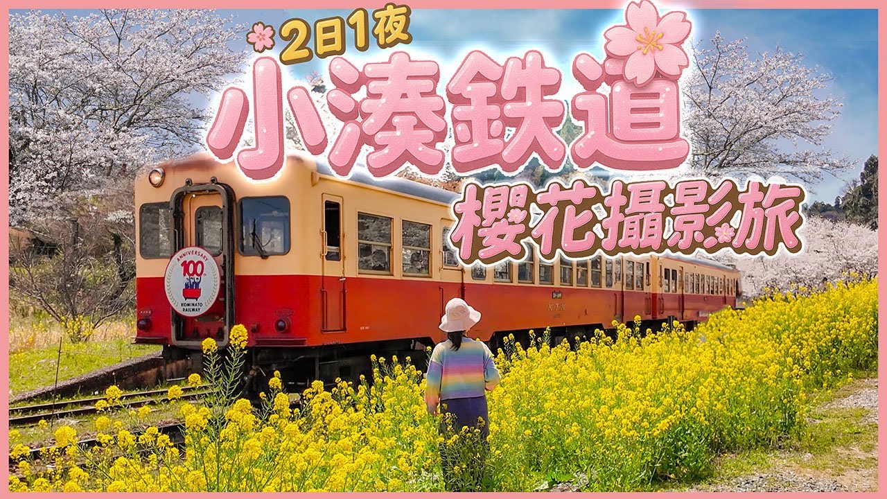 千葉絕景鐵道旅: 小湊鐵道🌸櫻花x復古列車🚂入住可愛圓頂民宿玩2日1夜｜交通方法｜高瀧站-里見站-飯給站-月崎站 #千葉 #日本 #東京