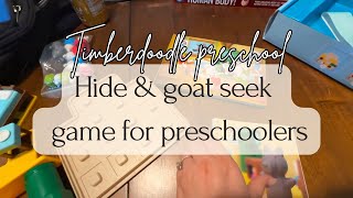 HOMESCHOOL Preschool thinking skills curriculum | Hide and goat seek review 