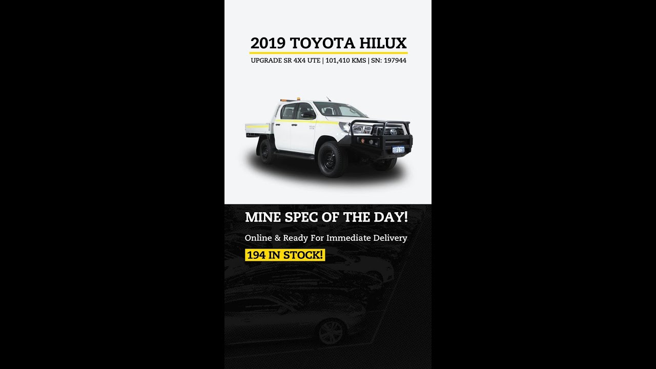 𝐌𝐈𝐍𝐄 𝐒𝐏𝐄𝐂! 👷‍♂️ - 2020 Toyota Hilux Upgrade SR 4x4 UTE