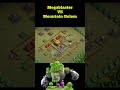 Megablaster Goblin Base DESTROYED by Mountain Golem 😂💥#ClashOfClans #Golem