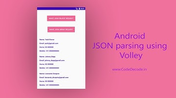 Android JSON parsing using Volley | CodeDecode