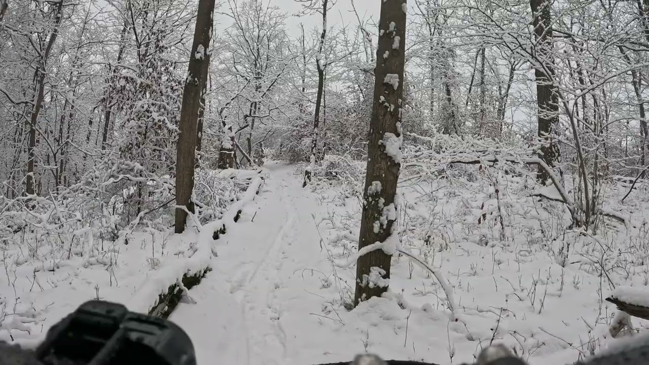 Snow Storm Adventure: Chimney Rock Fatbiking - Orange Trail Top Tour