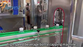 High speed beverage plastic bottle capping machine, Rotary multi-head capping machine