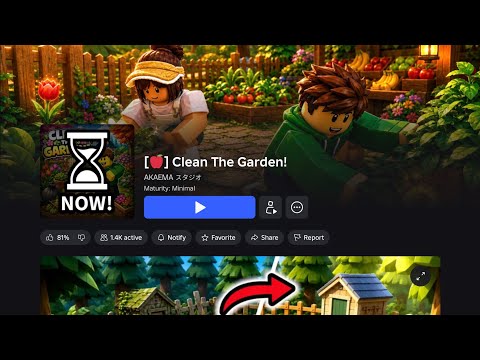 Let’s play Clean the Garden in @Roblox. 