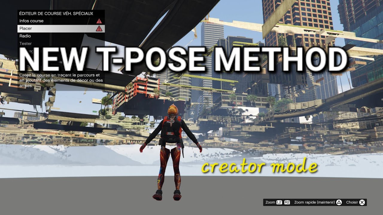 GTA 5 NEW T-POSE METHOD CREATOR MODE