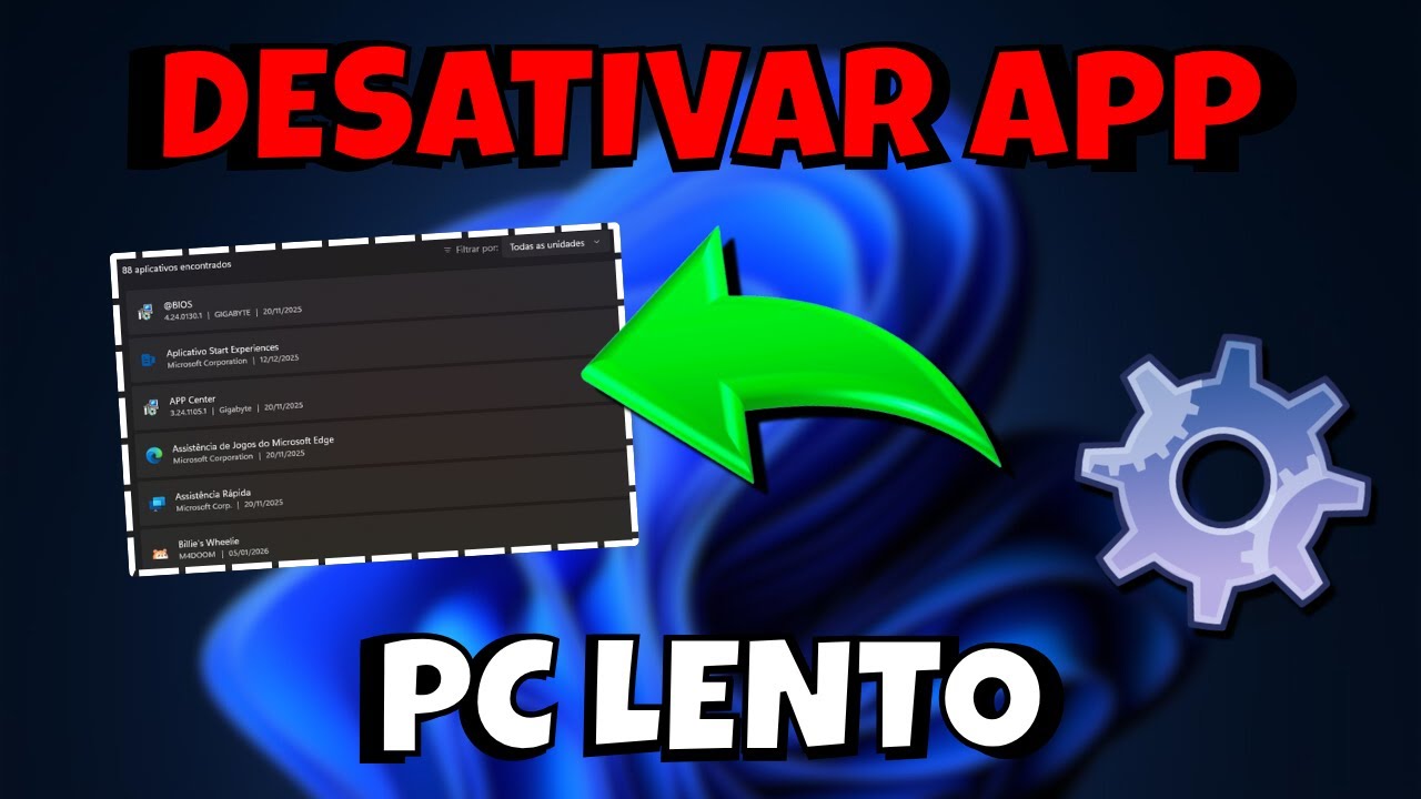 COMO DESATIVAR PROGRAMAS que DEIXAM o PC LENTO (WINDOWS 11) 💻 - YouTube