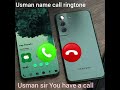 Usman sir you have a call usman name ringtone namecalling ringtones smartphone ringtone
