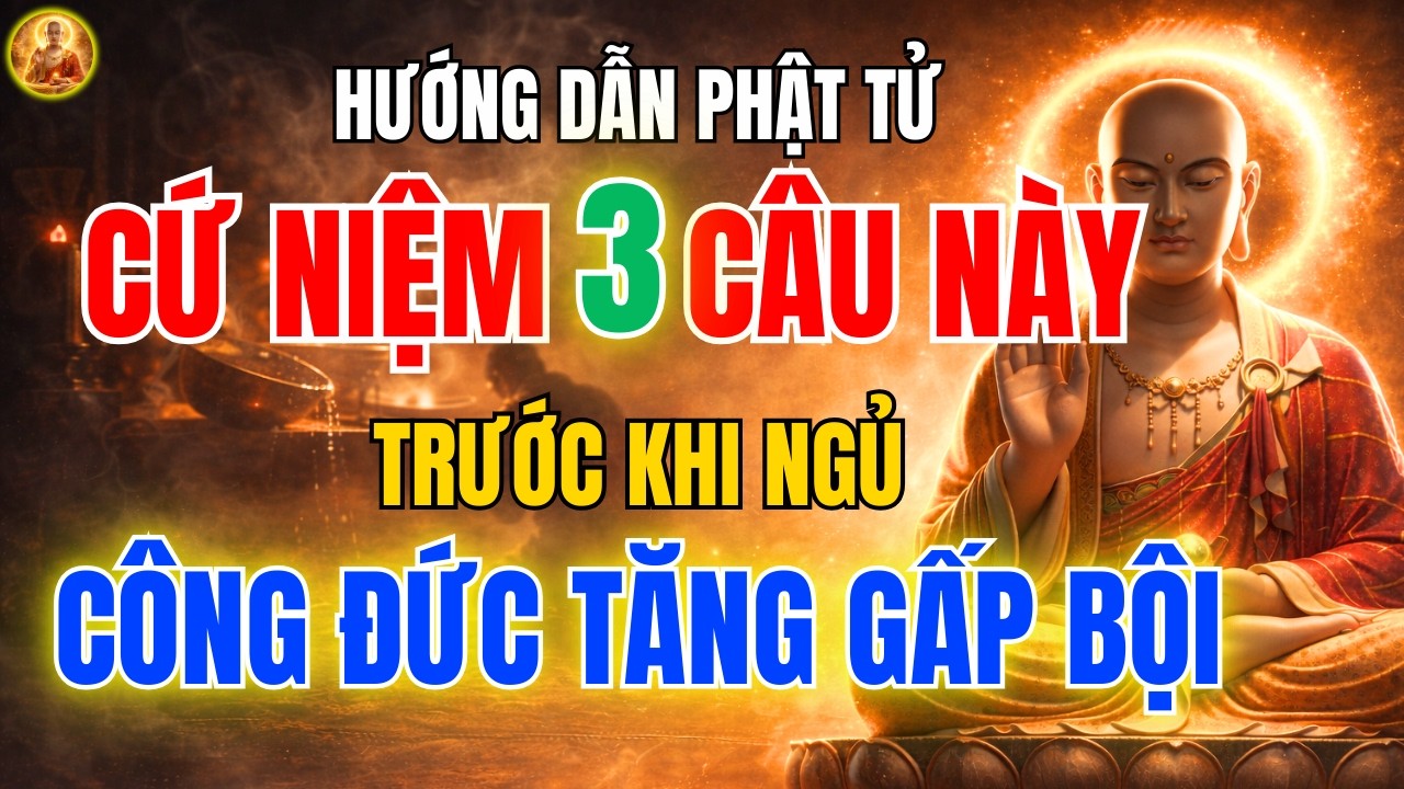 Kinh Địa Tạng Dạy 3 Câu Niệm Phật Trước Khi Ngủ 🙏 Giảm Nghiệp, Nhẹ Nợ, Tâm An Rất Linh Ứng