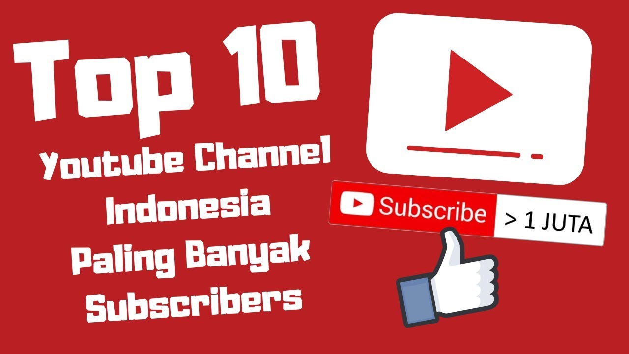 Top 10 Youtube Channel Indonesia 2018/2019