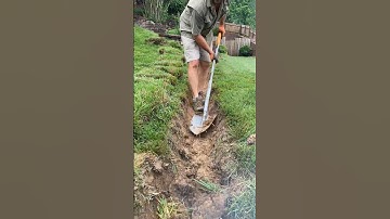 Fiskars Pro Shovel. Digging a Trench #fiskars