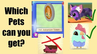 COMPLETE List of Available Pets from PET ADOPTION TOKEN! Which Pets Can you redeem | Animal Jam