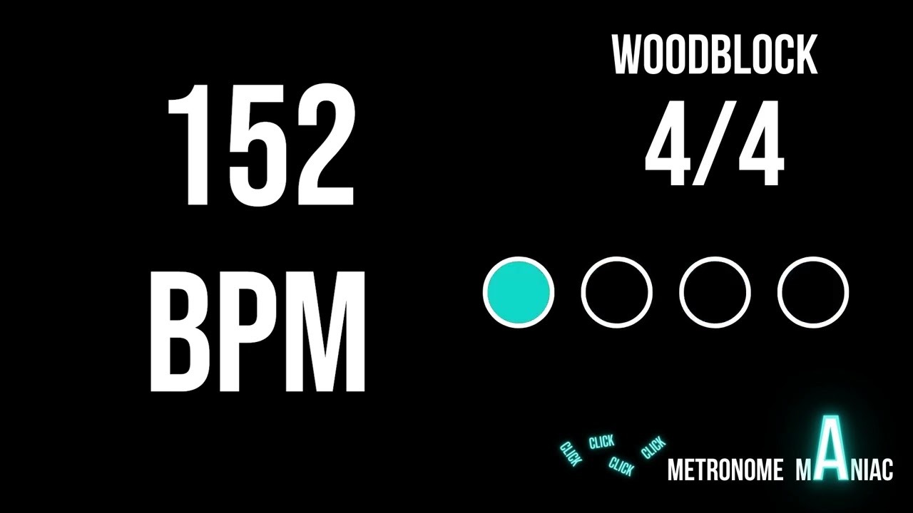 Метроном 152 BPM 4/4 - деревянный блок