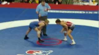 Kyle Dake vs David Taylor 1st period - 2012 Olympic Trials HD