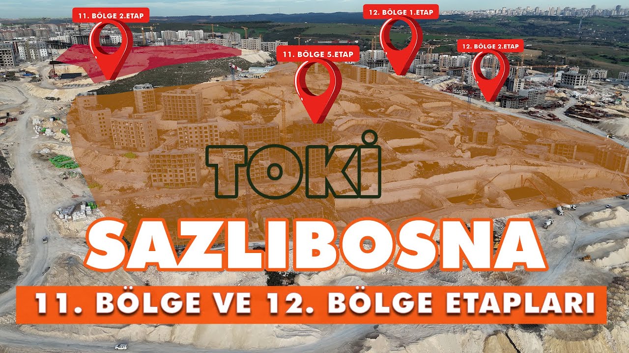 Sazlıbosna Projesi 11. ve 12. Bölge son durum - Hava görüntüleri. #toki #sazlıbosna