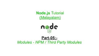 Modules - NPM/Third Party Modules | Node.js Malayalam Tutorial | Part-05 Net Worth