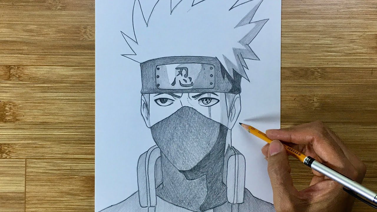 Drawing Simple Anime | How To Draw Kakashi Hatake - Naruto #355 ...