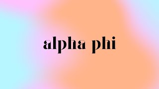 Alpha Phi 2023