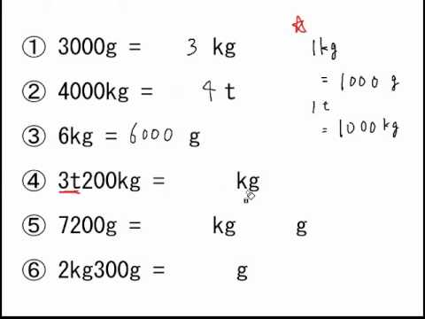 重さのたんい G Kg T Youtube
