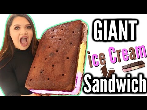 World’s Biggest Giant Ice Cream Sandwich! DIY Yummy Summer Life Hack!