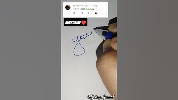 Write your name in Comments|Yaswin Done!#ytshort #namesignature #caligraphy #challenges