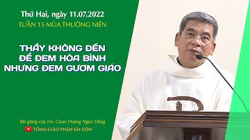 Thầy không đến để đem hòa bình nhưng đem gươm giáo - Lm. Giuse Hoàng Ngọc Dũng