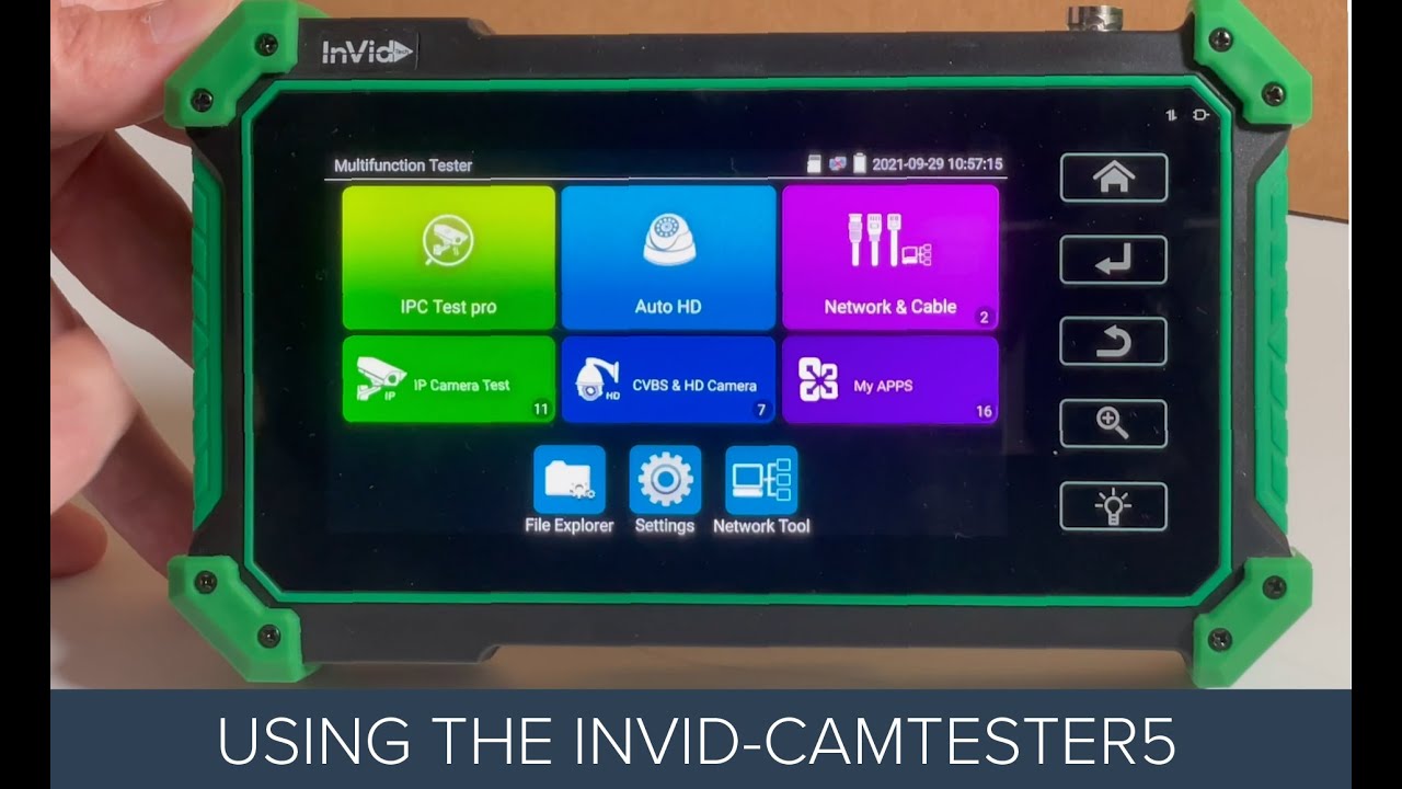 INVID-CAMTESTER5 Overview. See features, functions and the different menu options.