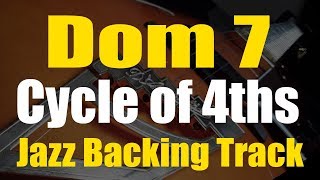 Video thumbnail of "Dominant 7 Chords In Cycle of Fourths - Jazz Backing Track | Twelve Keys"