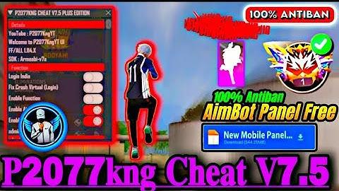P2077kng CHEAT V7.5 p2077kng, free fire panel free fire max panel all device working #video #panel ✅
